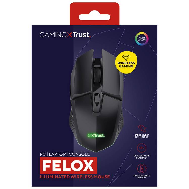 GXTrust Felox wireless gaming mouse black (British brand)
