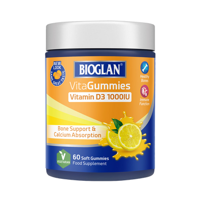 Holland & Barrett Bioglan Vitamin D3 1000iu VitaGummies Lemon 60- Buy online at McGrocer