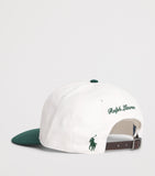 RLX Ralph Lauren Wimbledon baseball cap green ivory 100% cotton, imported from the UK