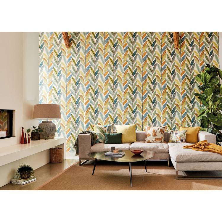 Scion Hikkaduwa Spiced Pear tropical wallpaper - British product