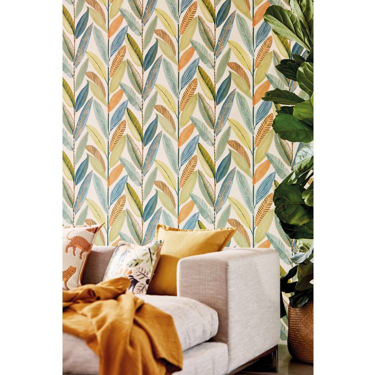 Scion Hikkaduwa Spiced Pear tropical wallpaper - British product