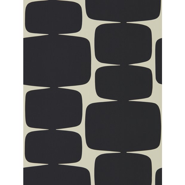 Scion oversized abstract black wallpaper, UK version