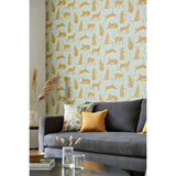 Scion Lionel Stone Wallpaper with hand painted lion design (British brand)
