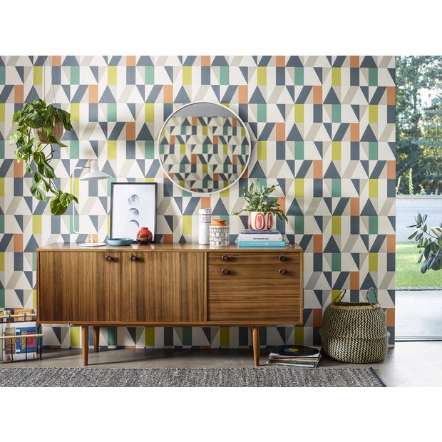 Scion Nuevo citrus paprika forest wallpaper roll - British product