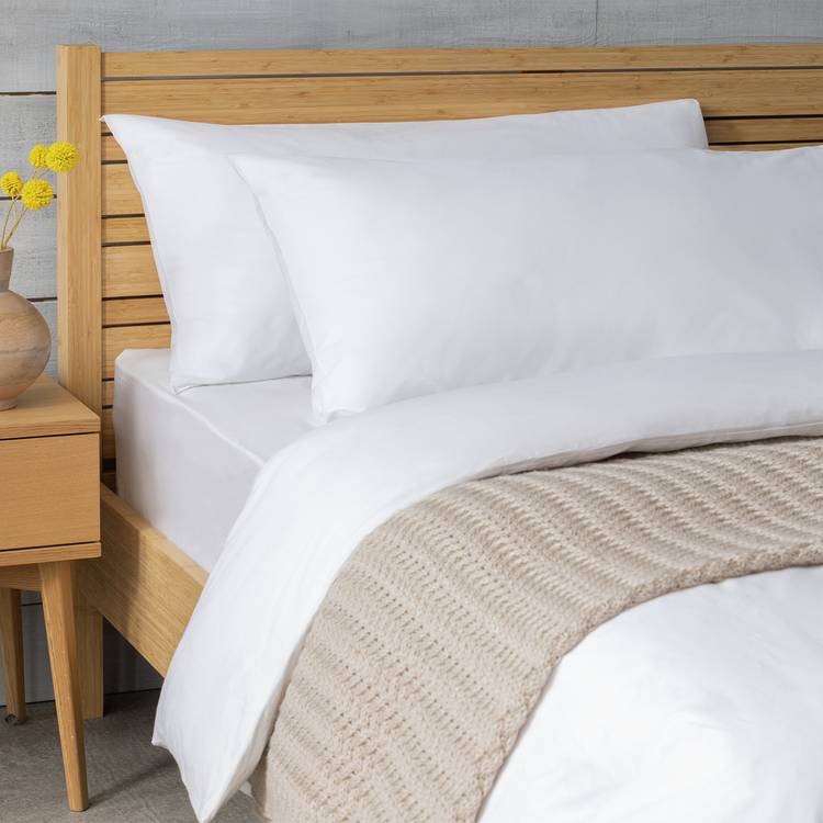 Habitat king pillowcase pair white percale finish (British brand)