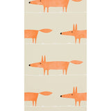 Scion Mr Fox Ginger Wallpaper in warm ginger tones (British brand)