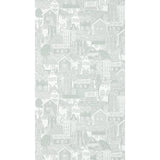 Scion wallpaper Stockholm Overlaid Buildings Grey roll, imported from the UK