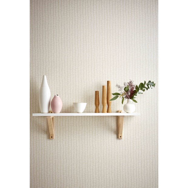 Scion Tocca Linen Cream wallpaper roll, imported from the UK