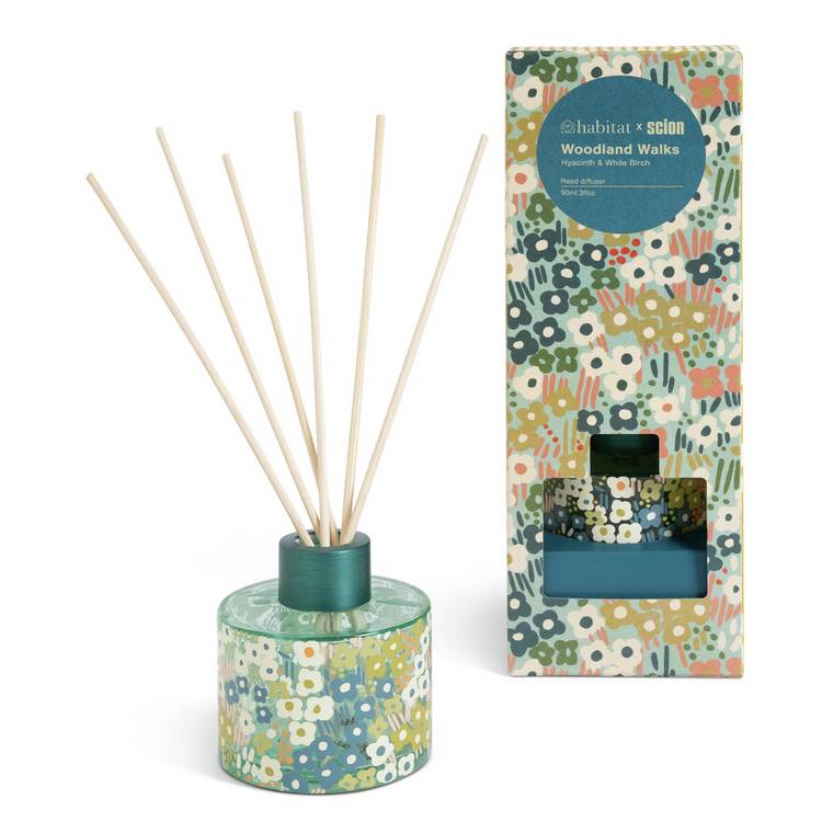 Habitat x Scion reed diffuser hyacinth white birch 90ml, imported from the UK