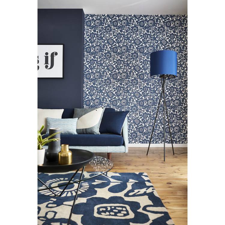 Scion Kukkia Ink wallpaper roll 52cm x 10.05m (British brand)