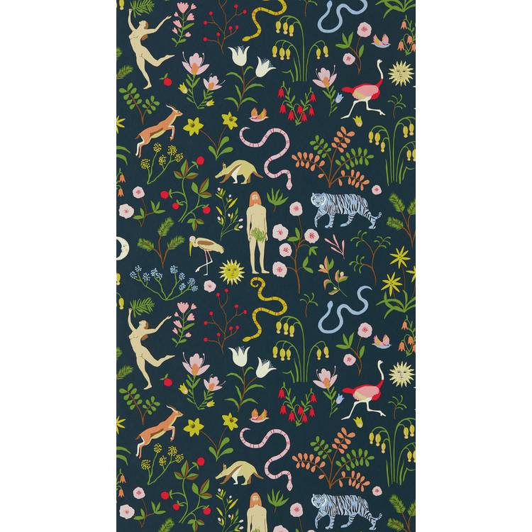 Scion Garden of Eden Midnight wallpaper 52cm x 10.05m - British product