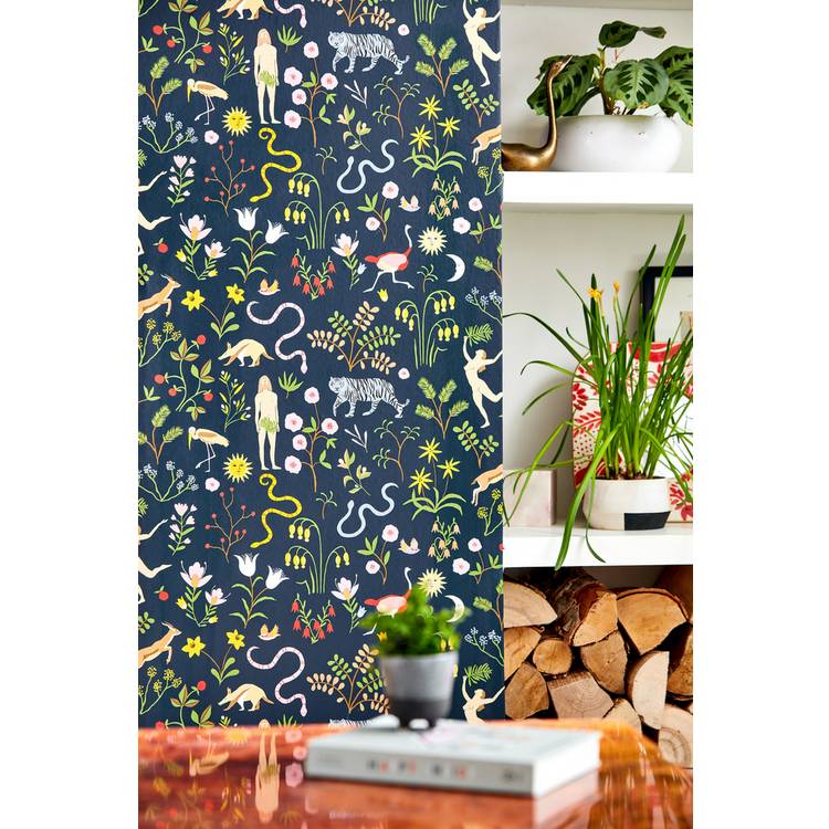 Scion Garden of Eden Midnight wallpaper 52cm x 10.05m - British product