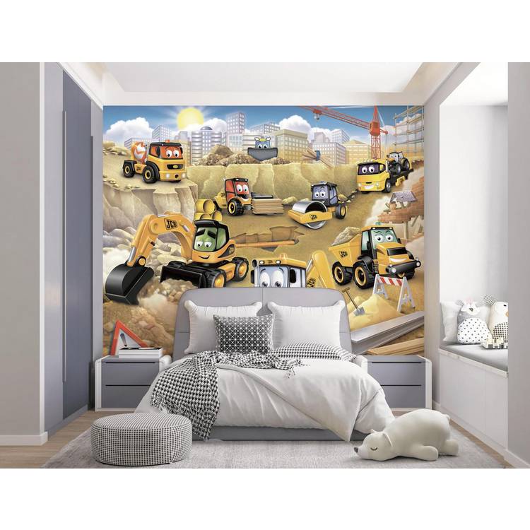 Walltastic JCB kids wall mural 8ft x 10ft, UK version