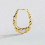 Revere 9ct bonded gold two tone creole earrings (British brand)