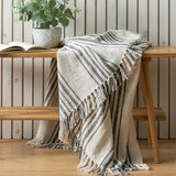 Habitat natural stripe throw 125x150cm, imported from the UK