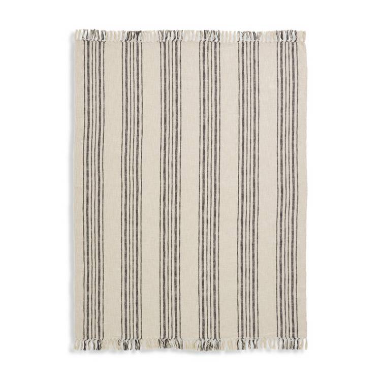 Habitat natural stripe throw 125x150cm, imported from the UK