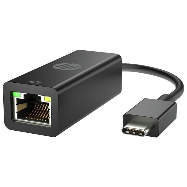 HP USB-C to Ethernet adaptor with 0.16m cable - British product