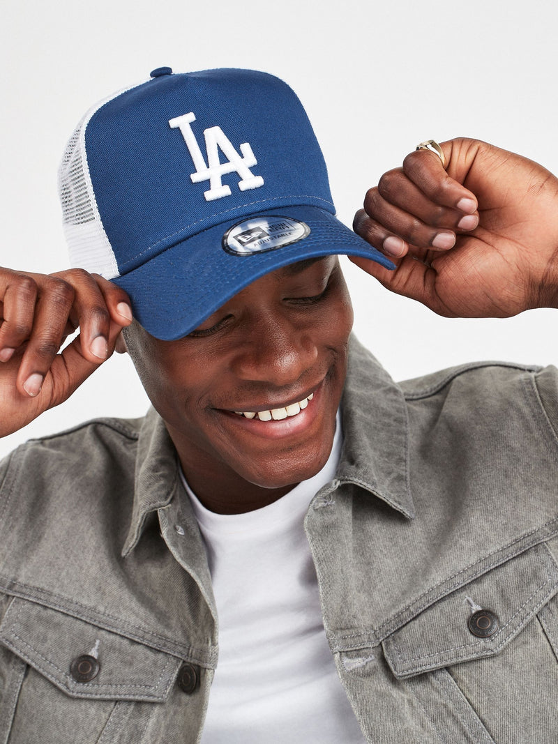 New Era LA Dodgers trucker cap blue white, UK version