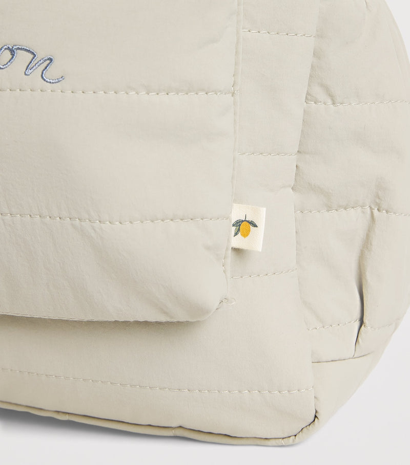 Konges Sløjd quilted lucky lemon Juno backpack, imported from the UK