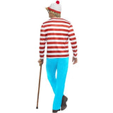 Smiffys Where's Wally men's costume with top trousers glasses hat, UK version