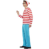 Smiffys Where's Wally men's costume with top trousers glasses hat, UK version