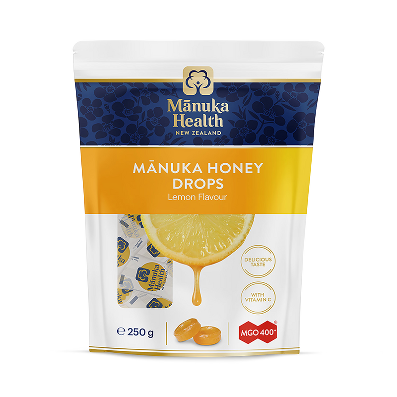 Manuka Health manuka honey drops with lemon 250g family pack, UK version