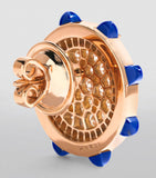Marli New York rose gold diamond lapis lazuli earrings (British brand)