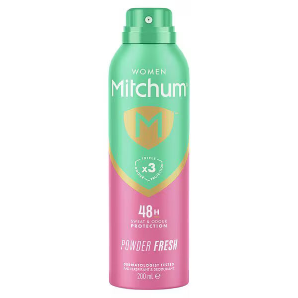 Mitchum anti-perspirant spray Powder Fresh 200ml, imported from the UK