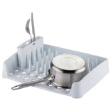 Minky plastic dish rack white with caddy - British product