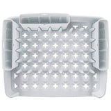 Minky plastic dish rack white with caddy - British product