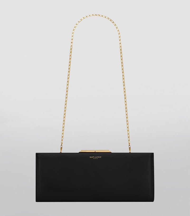 Saint Laurent leather clutch bag with chain strap - British product