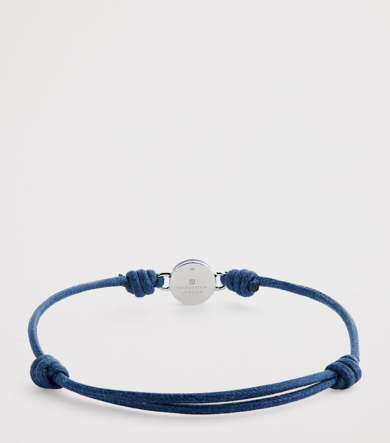 Tateossian Macrame Milos Evil Eye bracelet, imported from the UK