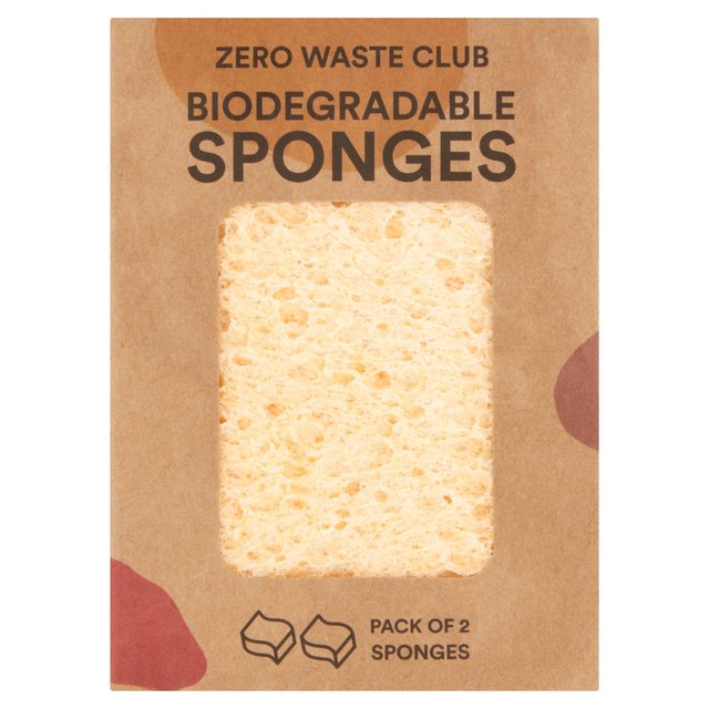Zero Waste Club Biodegradable Kitchen Sponges 2 per pack GOODS M&S