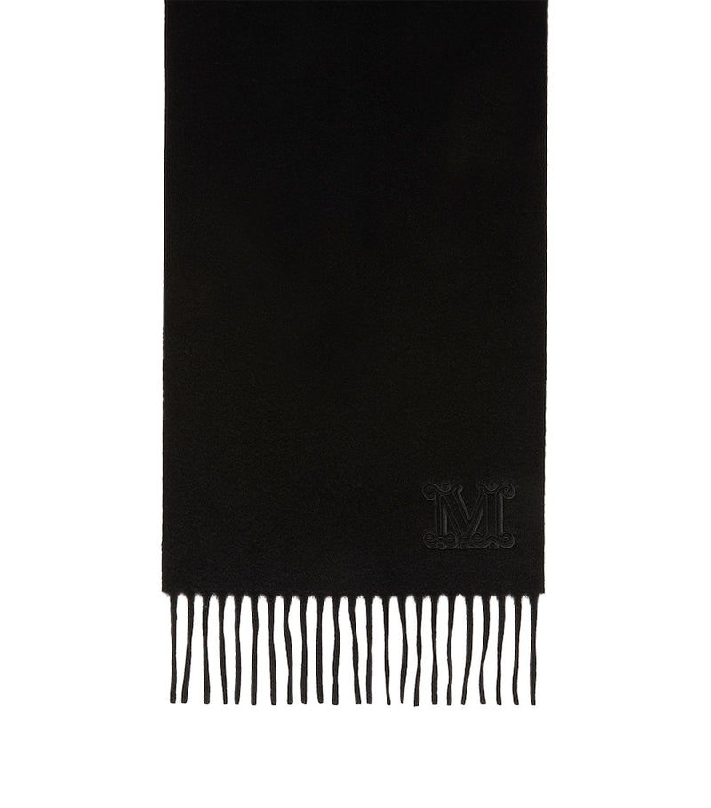 Max Mara cashmere monogram scarf 28cm x 206cm, UK version