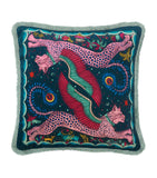 Emma J Shipley Velvet Lynx cushion 46cm x 46cm - British product