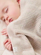 Next MORI Neutral Biscuit Brown Blend Cellular Baby Blanket 70 x 100cm- Buy online at McGrocer