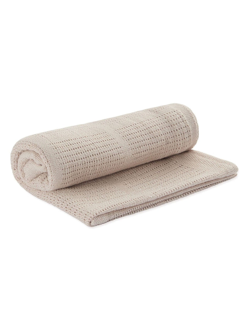 MORI cellular baby blanket biscuit brown 70x100cm, UK version