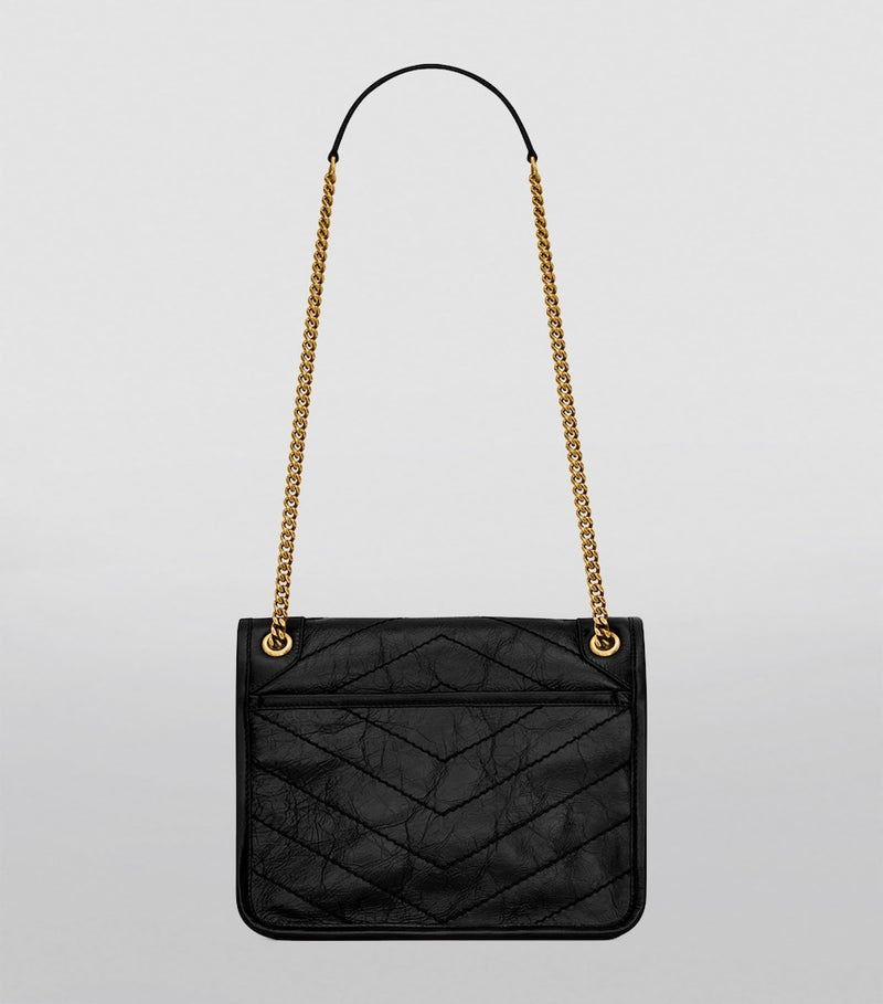 Saint Laurent Baby Niki shoulder bag textured calfskin YSL monogram - British product