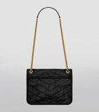 Saint Laurent Baby Niki shoulder bag textured calfskin YSL monogram - British product