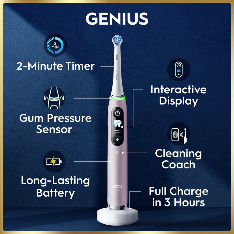 Oral-B iO 9 Special Edition Rose Quartz electric toothbrush, UK version