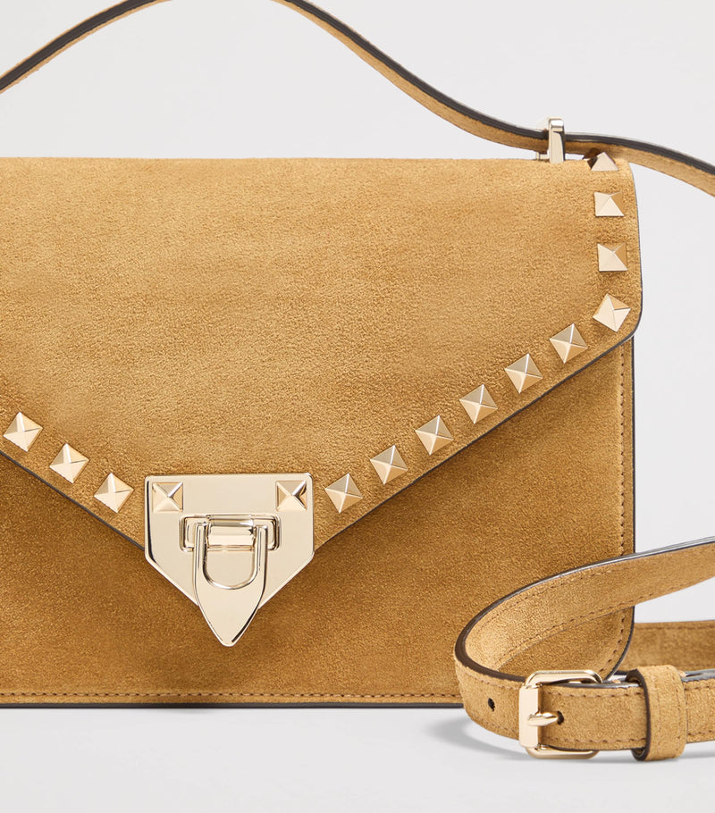 Valentino Garavani small Rockstud split leather shoulder bag, imported from the UK