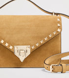Valentino Garavani small Rockstud split leather shoulder bag, imported from the UK