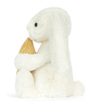 Jellycat cream bunny soft toy 31cm with star, imported from the UK