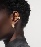 Messika Modernist yellow gold diamond single hoop earring 0.30ct, imported from the UK
