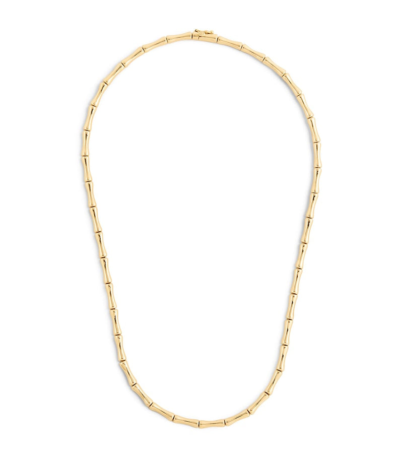 Anita Ko yellow gold bamboo necklace, imported from the UK