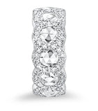 David Morris white gold diamond rose cut eternity ring, imported from the UK