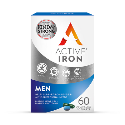 Holland & Barrett Active Iron für Männer Multivitamin und Eisenpräparat 30 Kapseln + 30 Tabletten - Online bei McGrocer kaufen