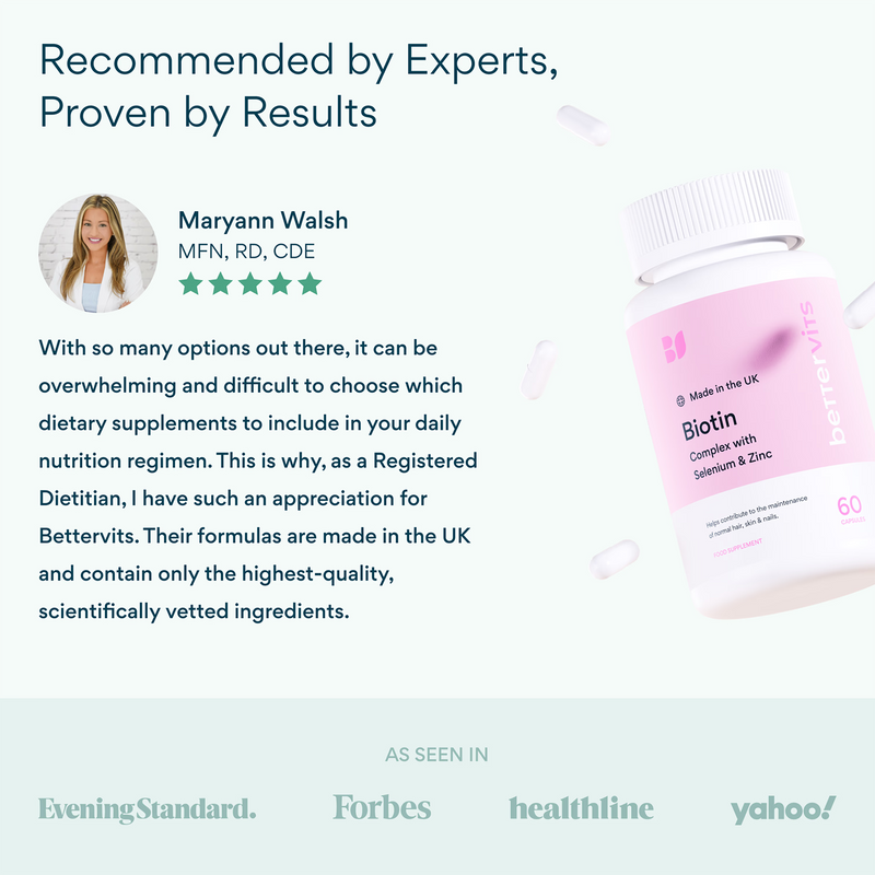 Bettervits Biotin Complex 60 capsules (British brand)