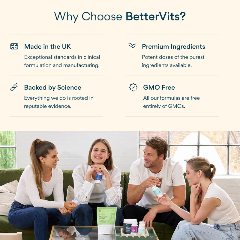 Bettervits Biotin Complex 60 capsules (British brand)