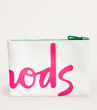 Harrods Medium Cotton Logo Pouch, UK version